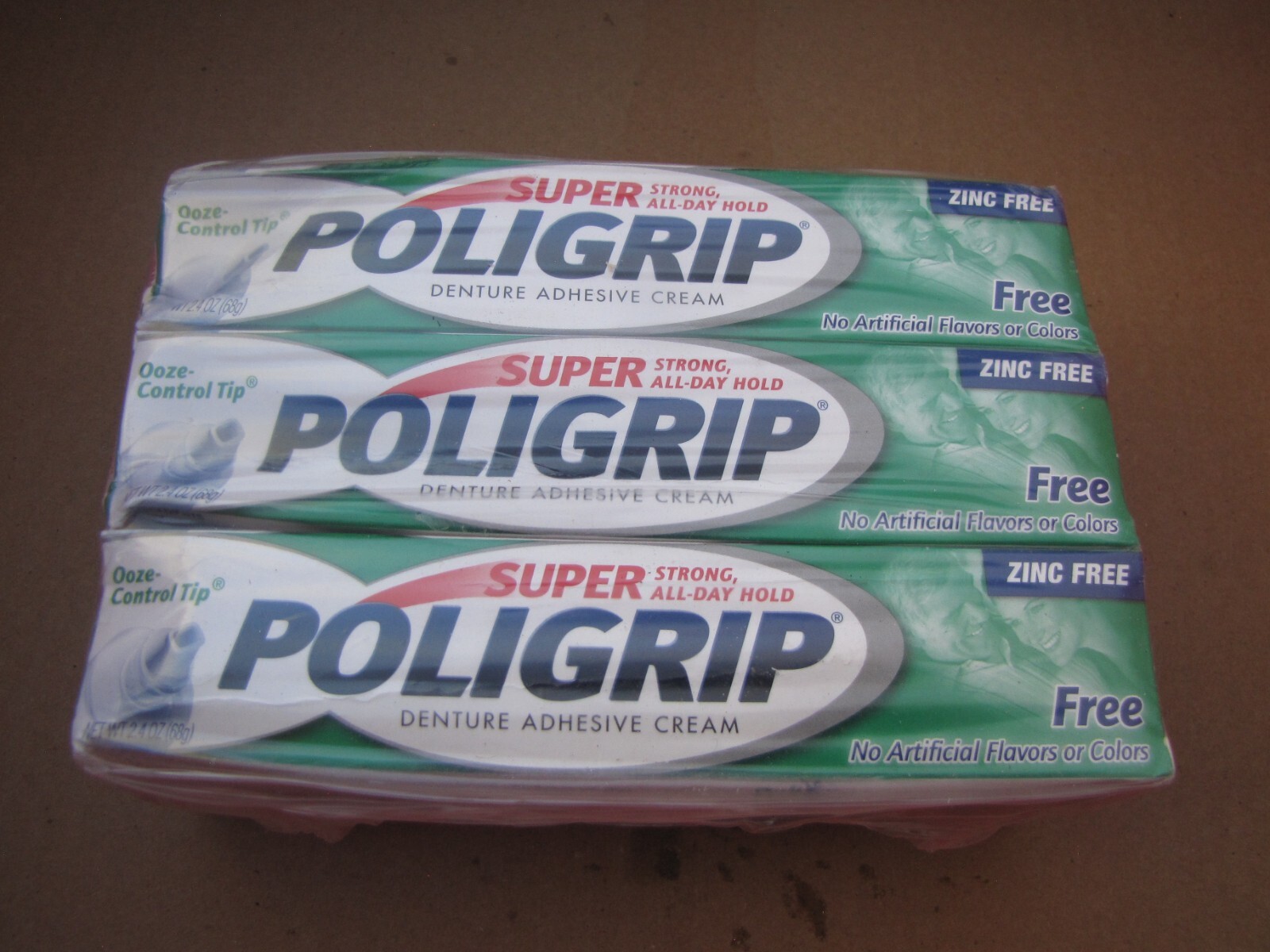 6 LOT OF POLIGRIP FREE 2.4 OZ EACH ZINC FREE NEW OLD STOCK
