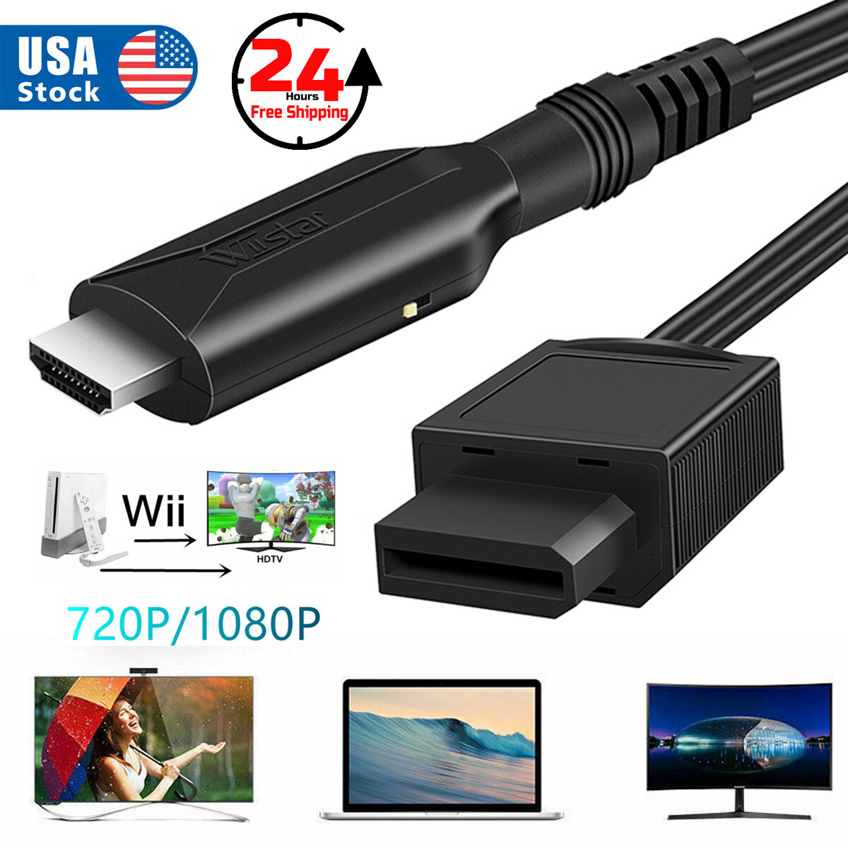 WII to HDMI Cable Converter HD 720P 1080P WII to HDMI Wii  HDMI Game Converter