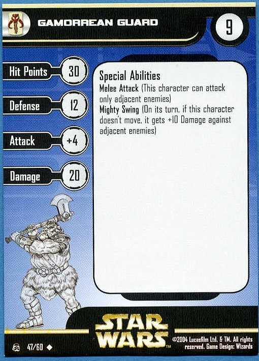 Star Wars Miniatures Rebel Storm 47 Gamorrean Guard Card