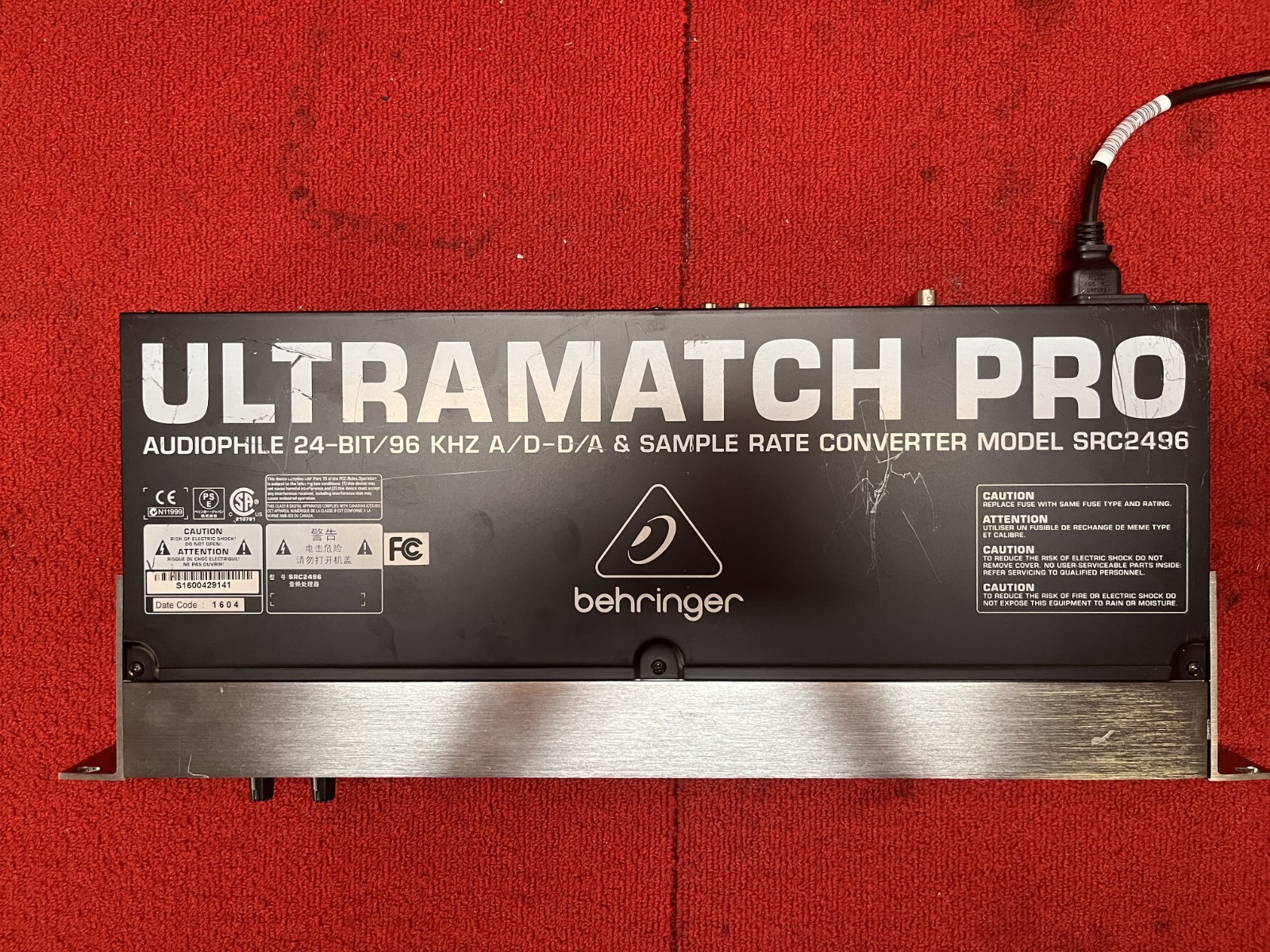 For Parts Behringer UltraMatch Pro Audiophile Sample Rate Converter SRC2496
