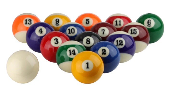 Ozone Standard High Gloss Billiard Ball Set Of 16
