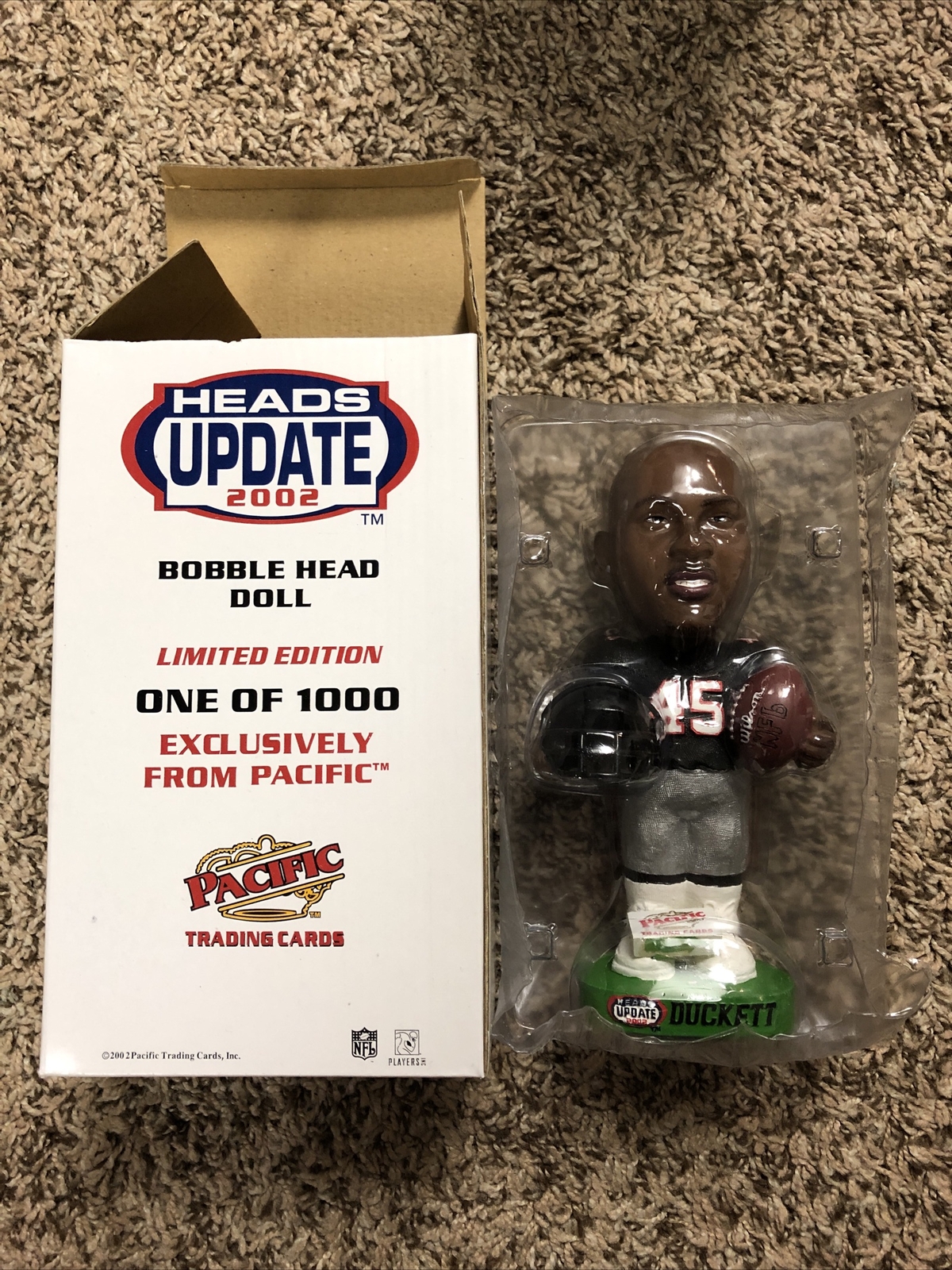 2002 TJ Duckett Pacific Heads Update BOBBLEHEAD /1000 - Atlanta Falcons