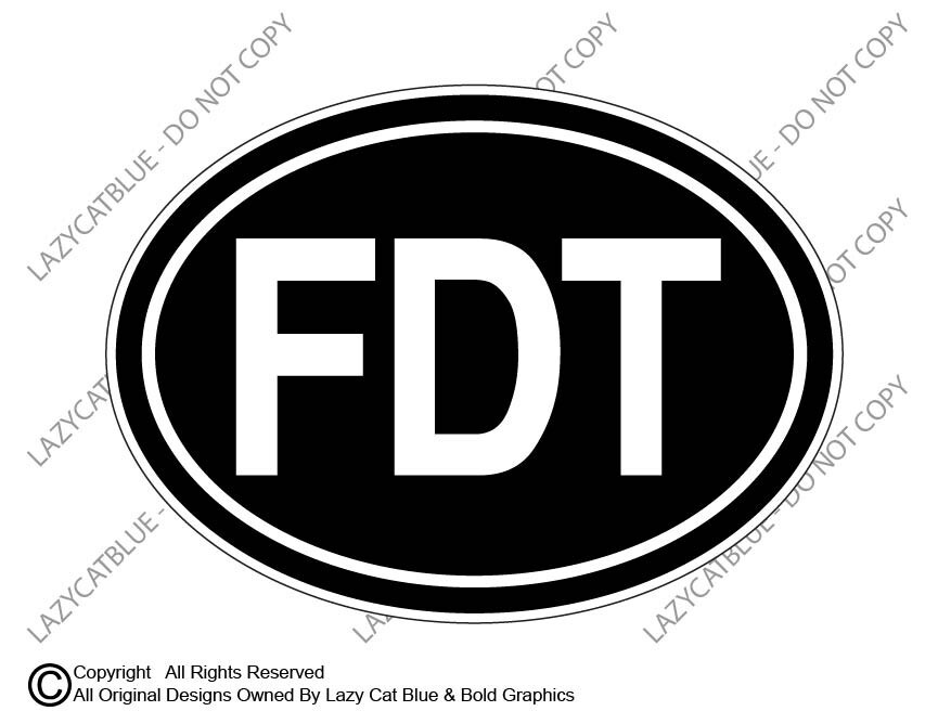FDT Decal Sticker F Donald Trump Democrat Liberal Hillary Biden Kamala Harris FU