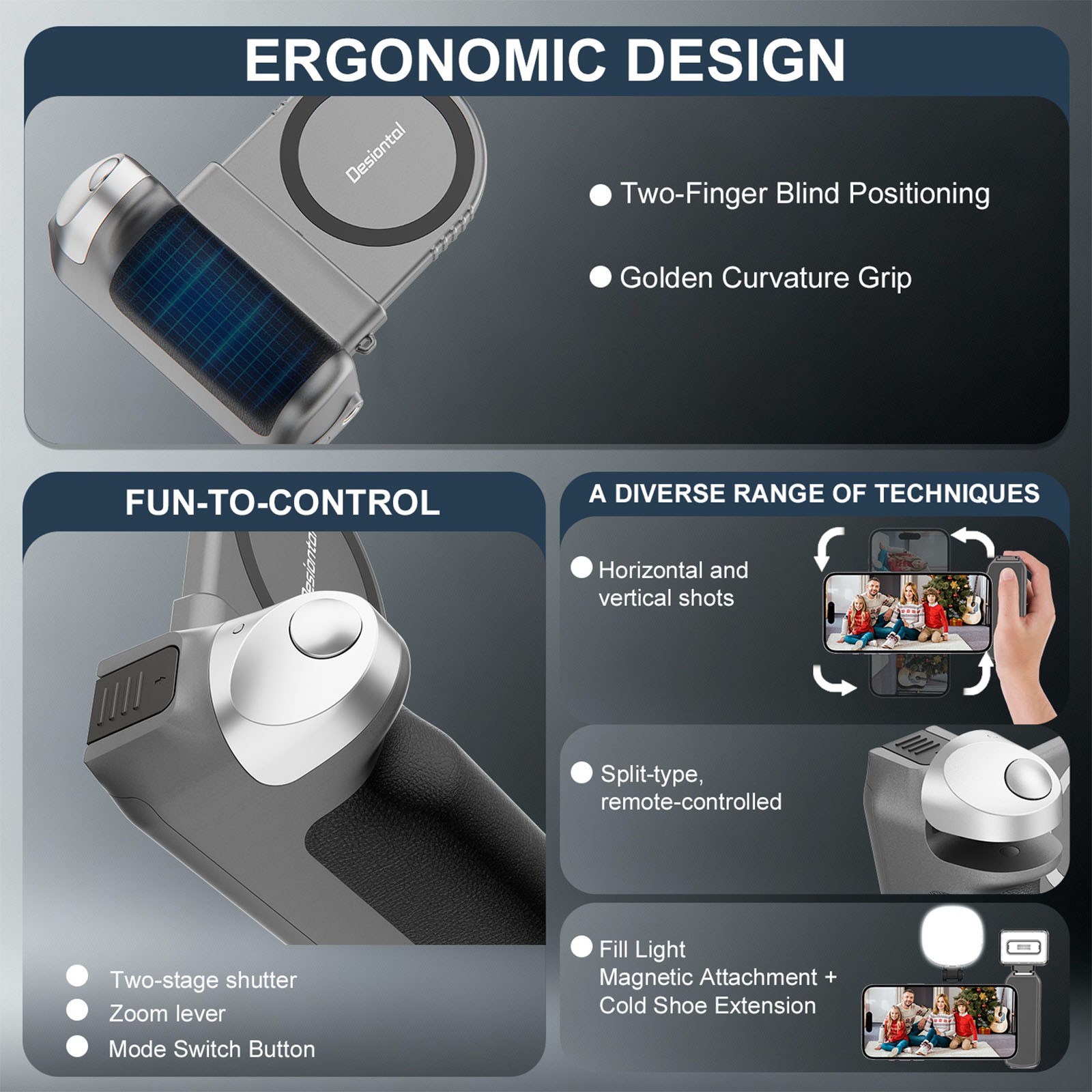 Camera Shutter Grip Magnetic Phone Handle Bluetooth Remote for iPhone 17 16 15