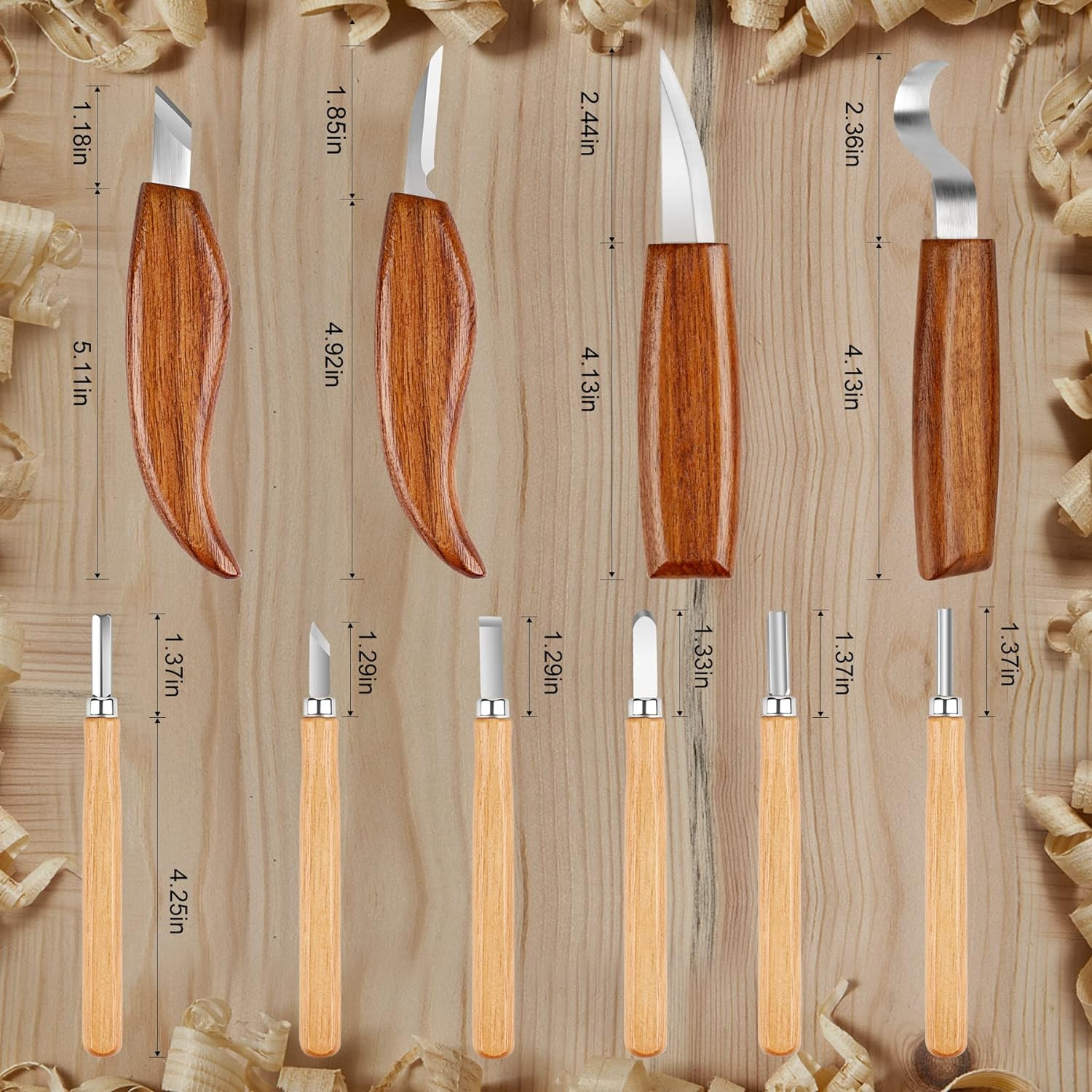 26-In-1 Wood Carving Kit with Detail Wood Carving Knife, Whittling Knife, Woo...