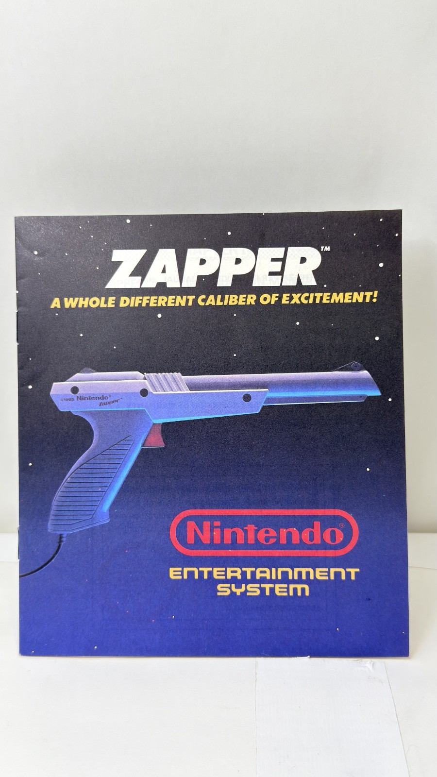 NES- ZAPPER MANUAL ONLY- Early Production w/ Round Seal- Great Condition!