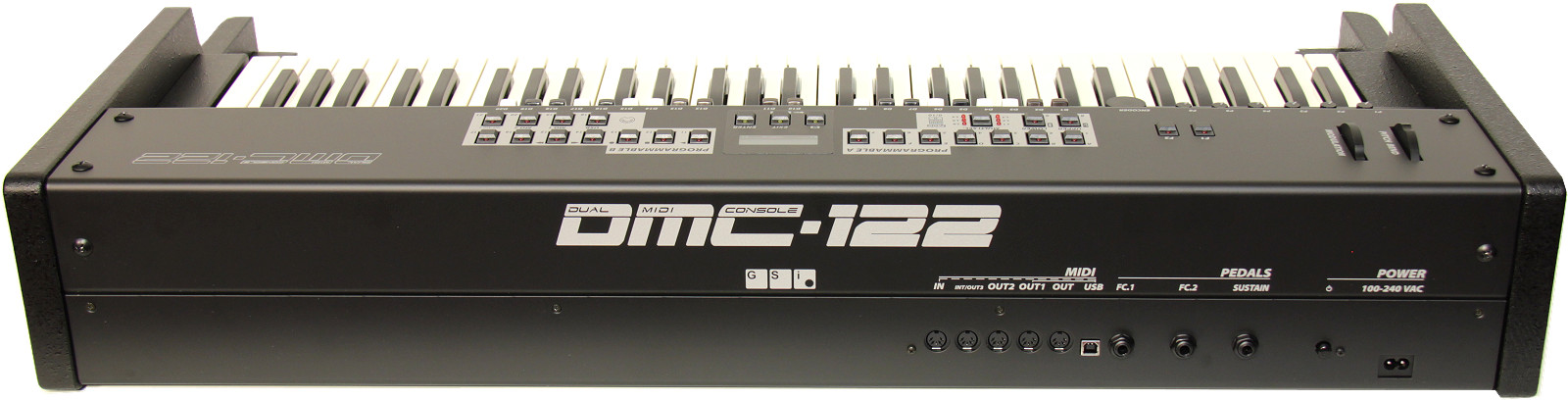 GSI DMC-122 Programmable Dual Manual MIDI Keyboard Controller w/Drawbars - Clean