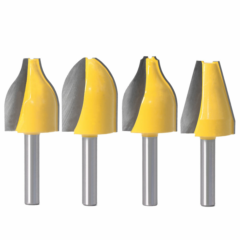 4pcs 8mm Shank Bit Woodworking Cutter Tool Vertical Raised Panel Router Bit Set