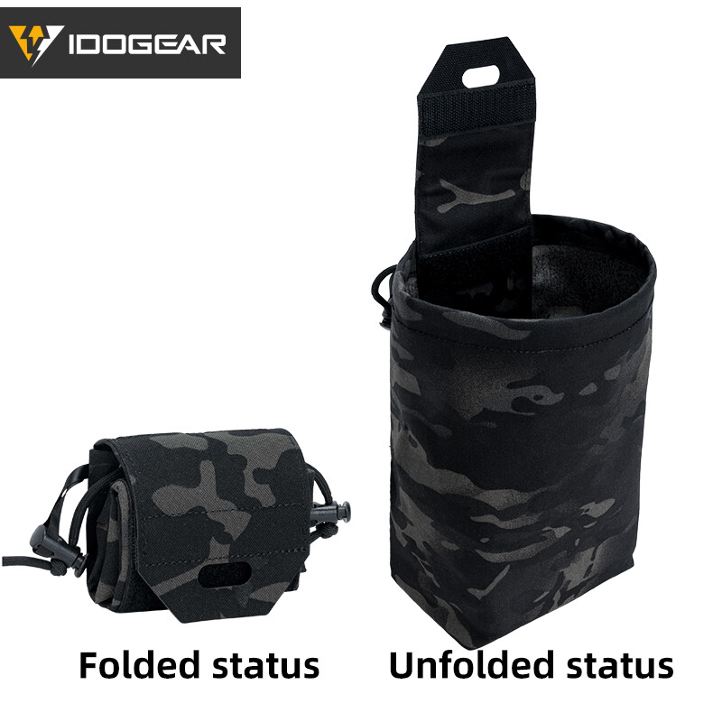 IDOGEAR Tactical Foldable Recycling Bag Dump Pouch MOLLE Drop Pouch Mini Hunting