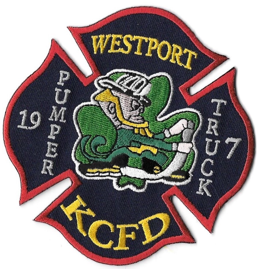 Kansas City  Pumper-19 / Tr-7, MO  "Westport" small (3.75" x 4" size) fire patch