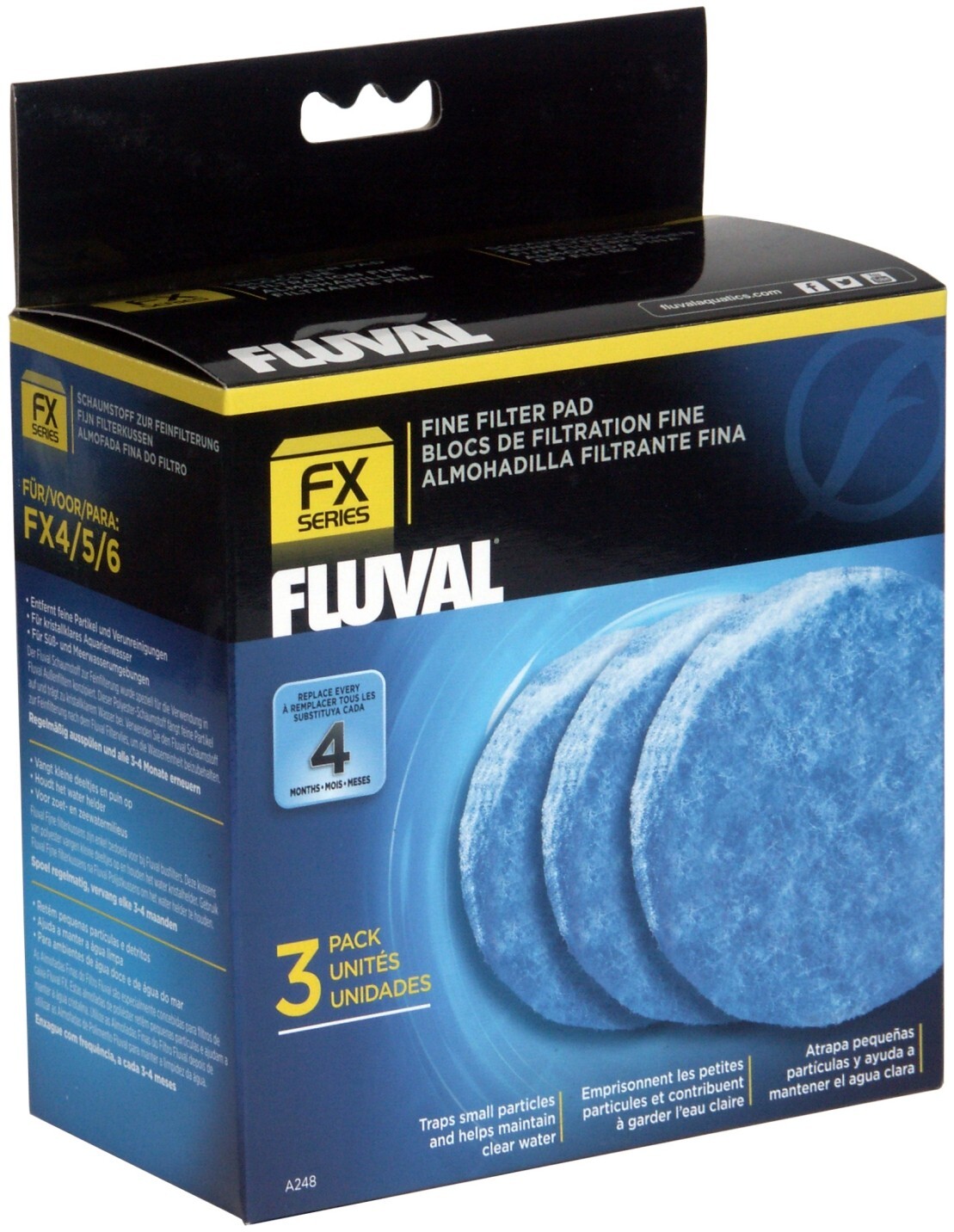 FLUVAL FX SERIES  FINE FILTER PADS MEDIA for AQUARIUM WATER   A248