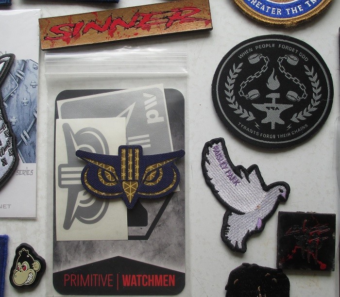 56 ASSORTED EDC MORALE PATCHES EMBROIDERED, PVC LASER CUT & PRINT HOOK & LOOP