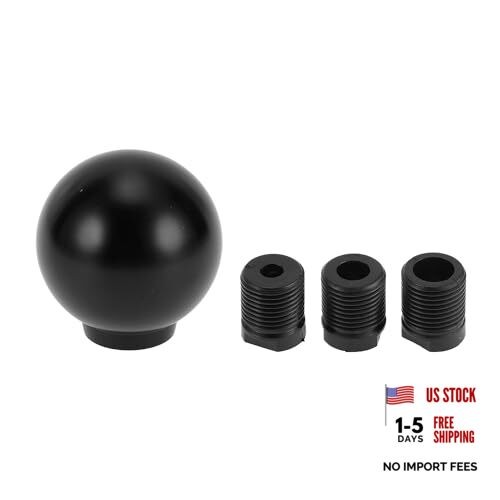 Round Ball Shift Knob Universal Gear Shifter Knob Aluminum Alloy Stick Black