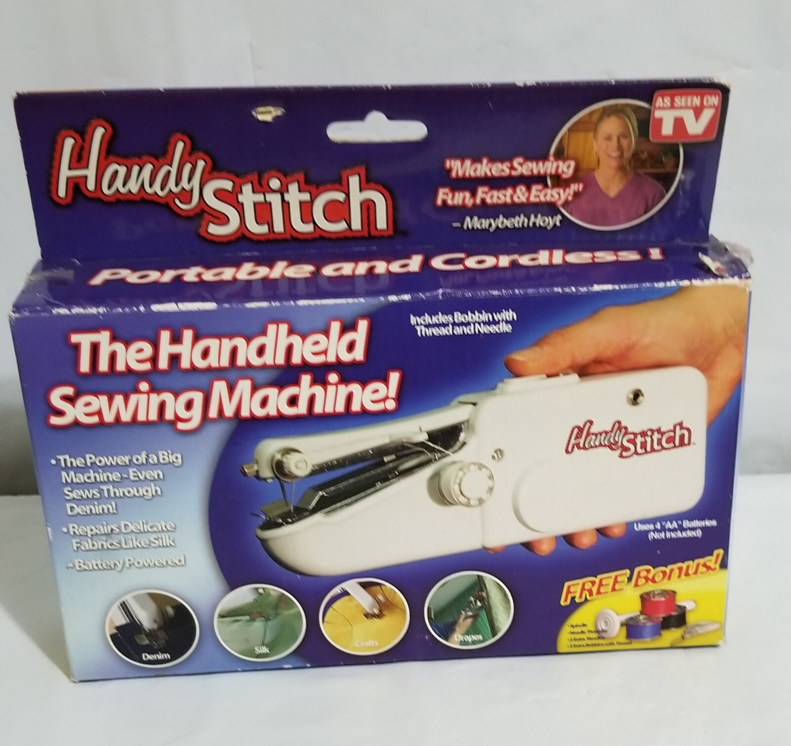 Portable Handy Stitch Battery Power Handheld Sewing Machine New