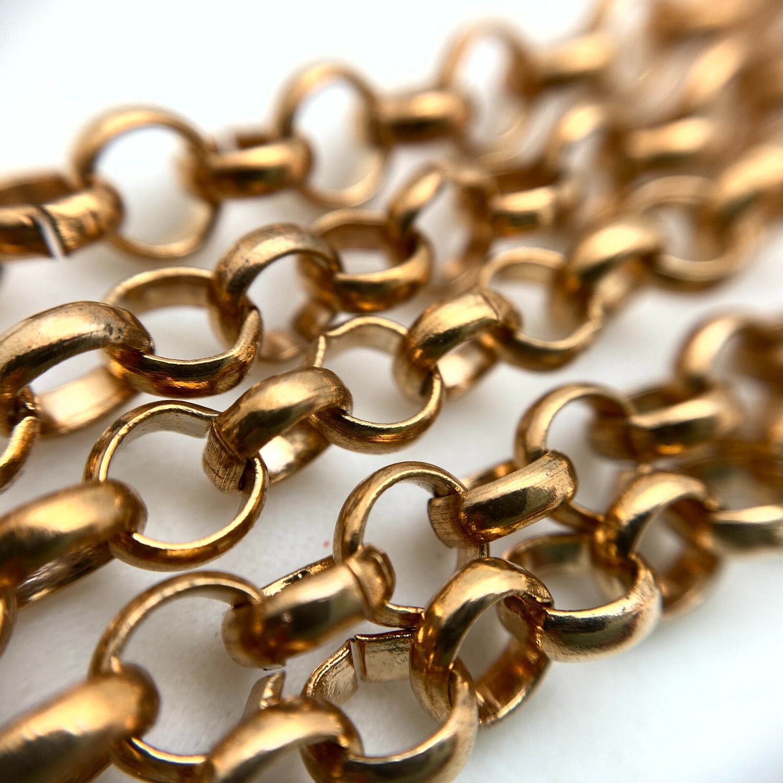 Rose Gold Color Brass Rolo Plated Chain 5.5mm (Sold By The Foot) (BRA74)