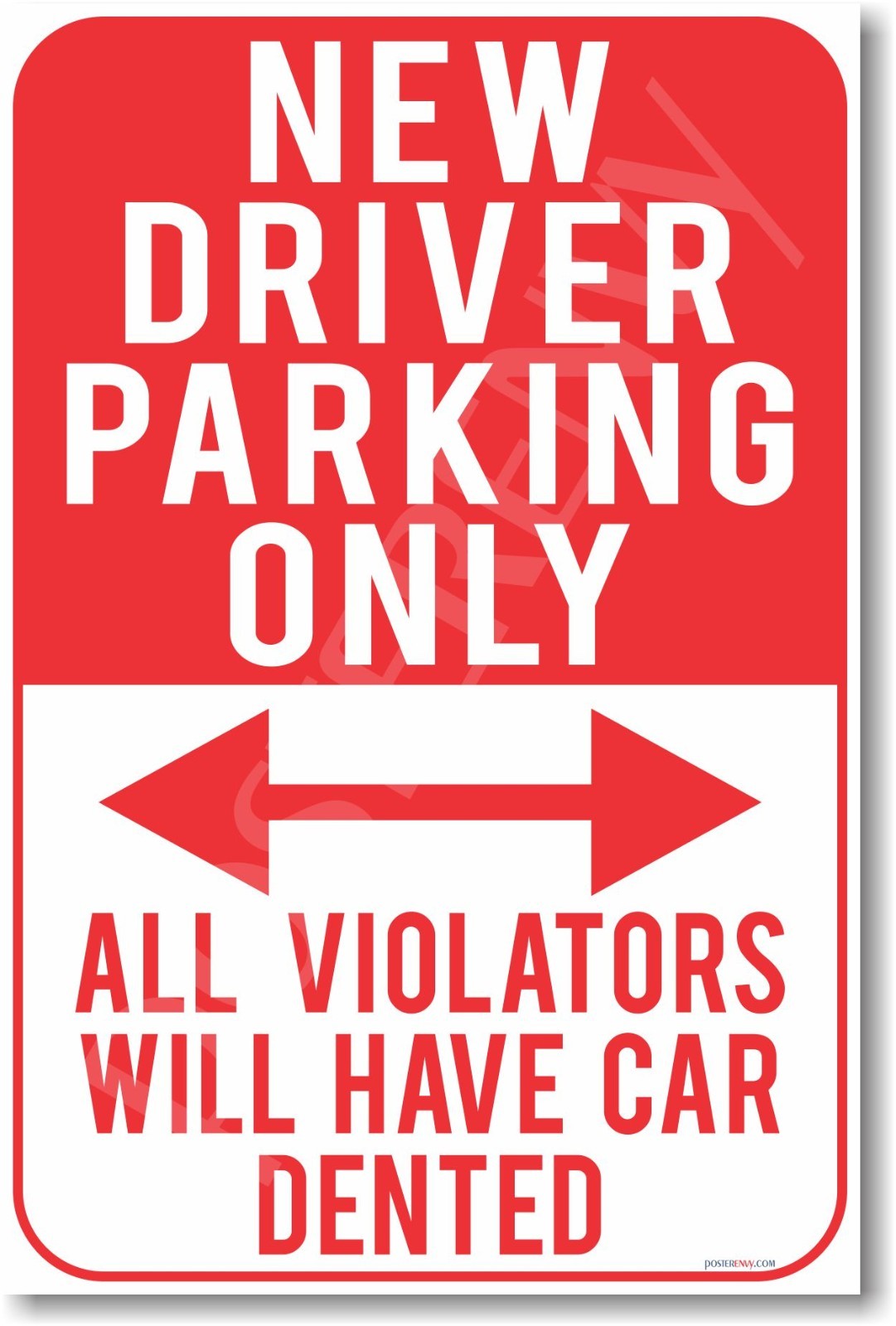 New Driver Parking Only - NEW Humor Joke POSTER
