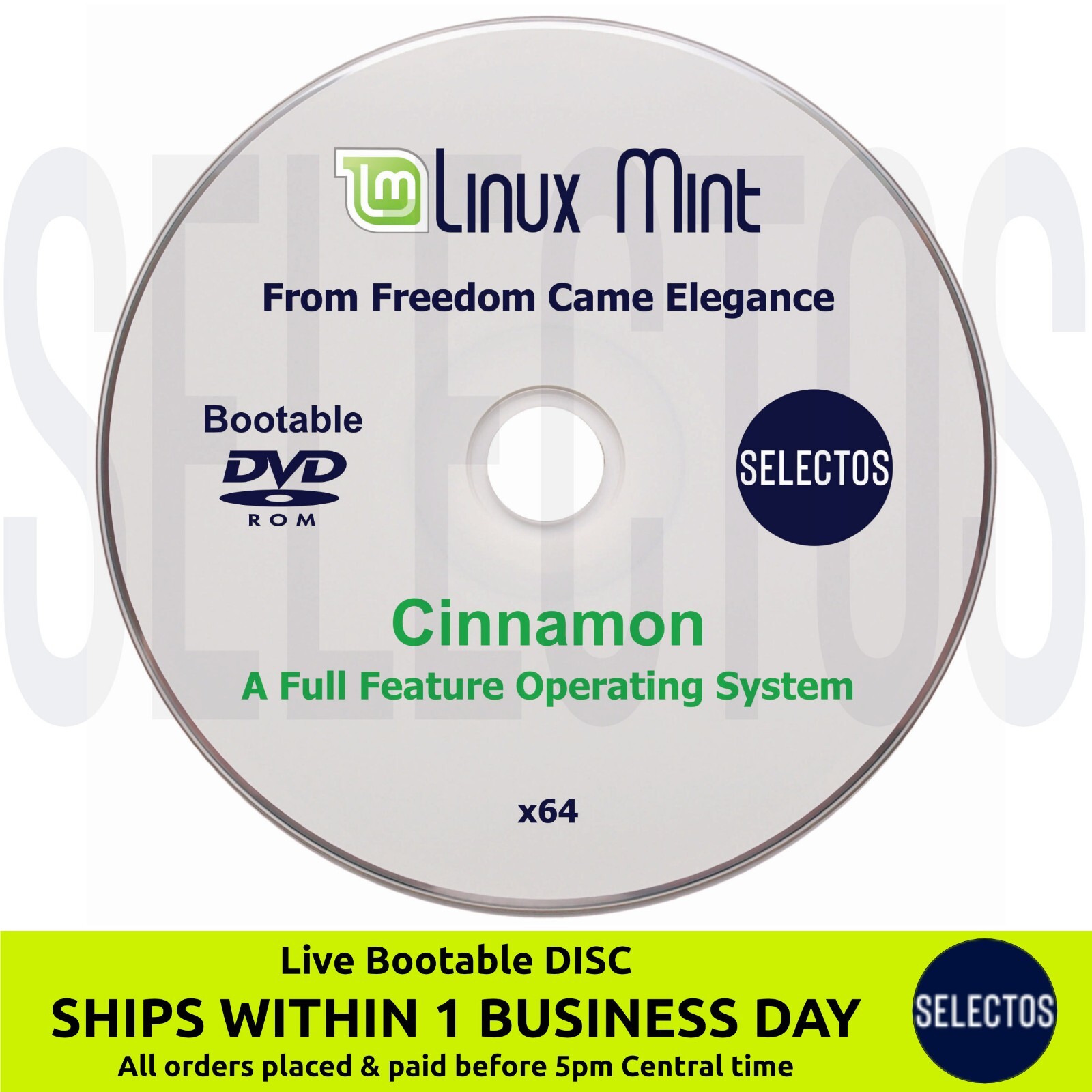 Linux Mint 22.1 Xia Cinnamon Live CD Bootable DISC Linux OS x86 64bit