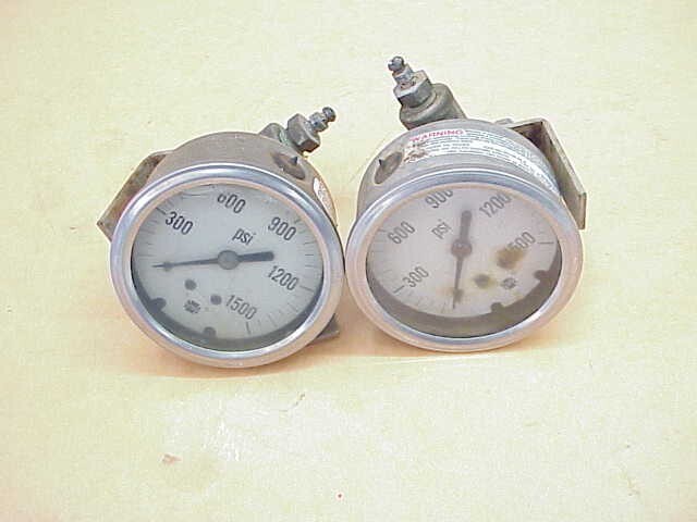 2 US Gauge Stainless Brake Bias 2-5/8" Gauges 0-1500 PSI IMCA Wissota NASCAR