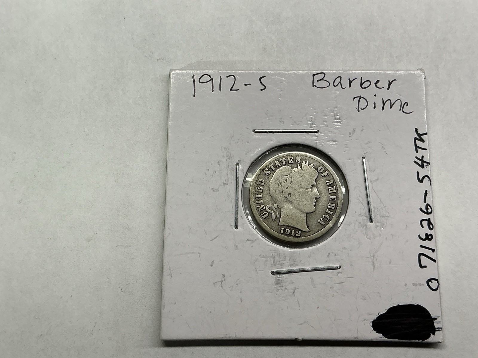 1912 S Barber 90% Silver Dime from San Francisco Mint 071826 54tk