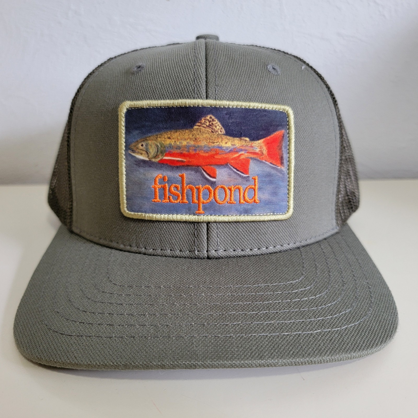 Fishpond Brookie Trucker Hat Olive Green Snapback NWT