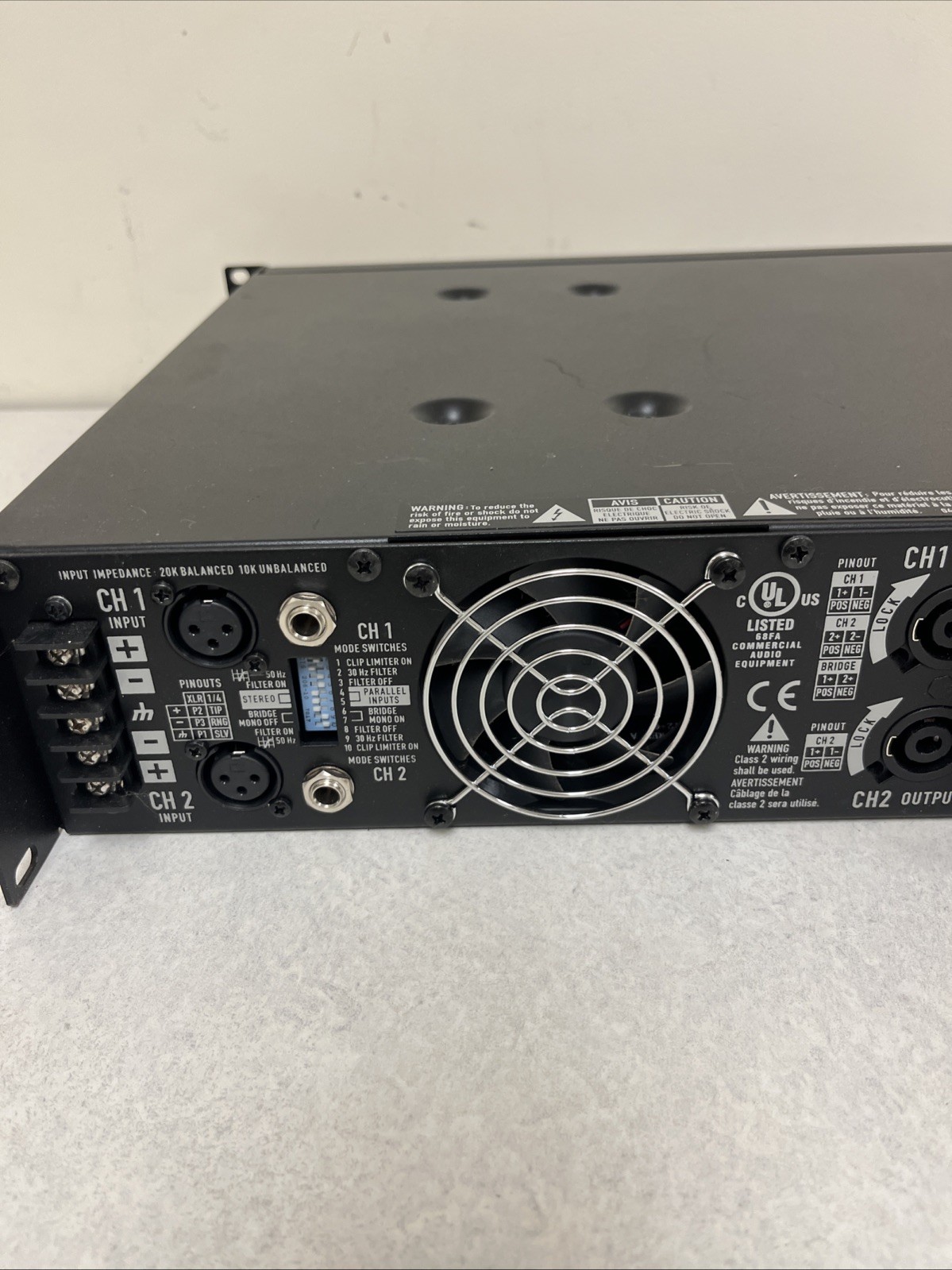 QSC RMX 1450a 2-Channel Rack Mountable Power Amplifier.
