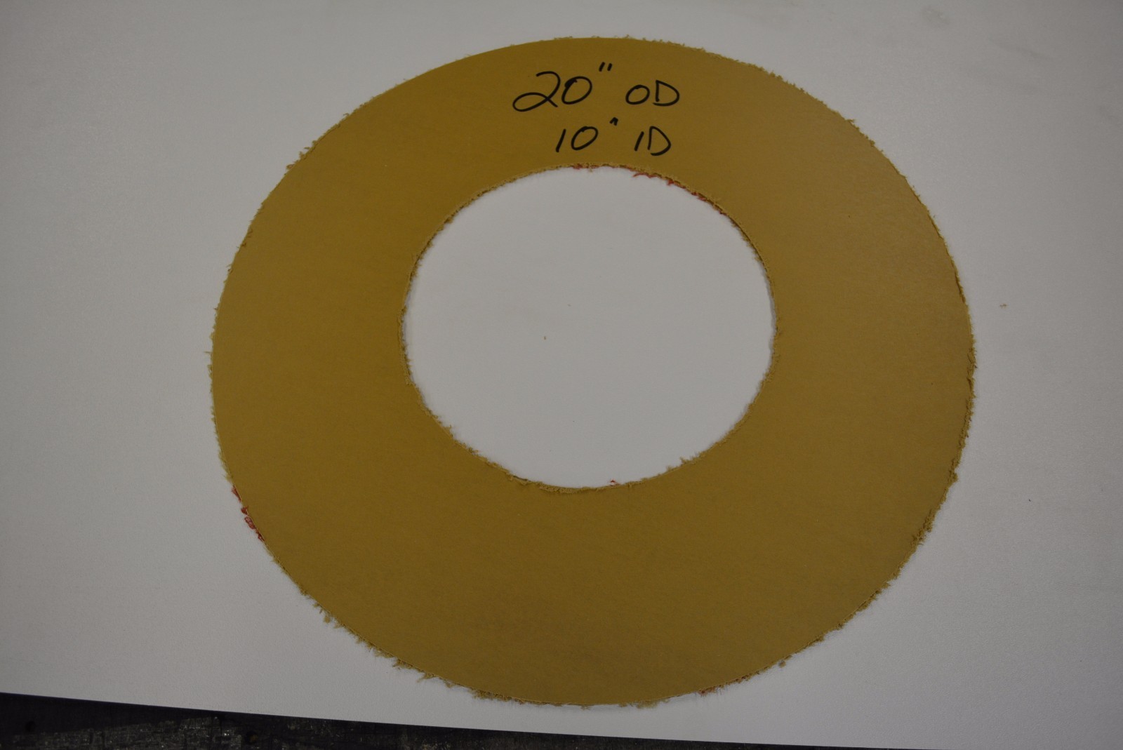1/8 x 20" OD 10" ID TURKEY SHOTGUN PATTERNING RING ACRYLIC CIRCLE CLEAR