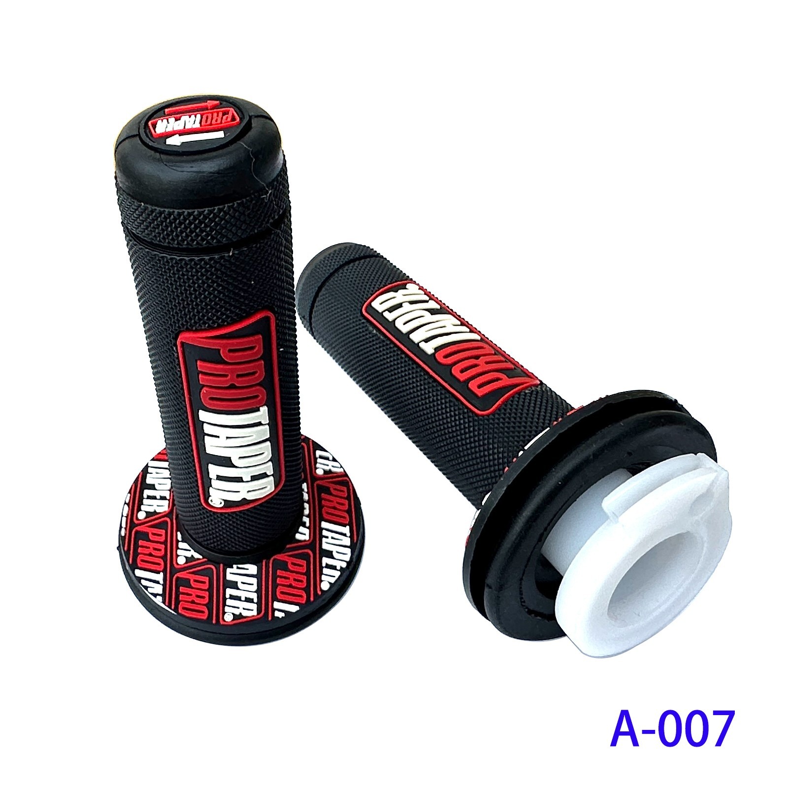 7/8" Twist Throttle Grip Set w/ Plastic Tube Dirt Bike ATV Pit Bike Wite Red