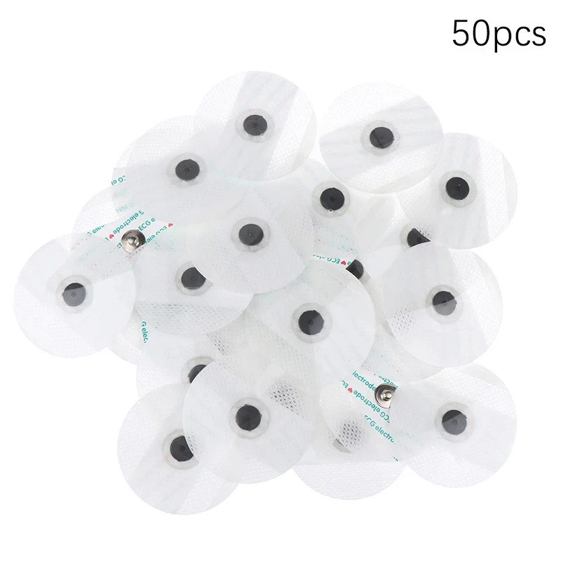 50Pcs(1Pack) Disposable Conductive Electrode Pads For ECG EKG Heart Monitor Home