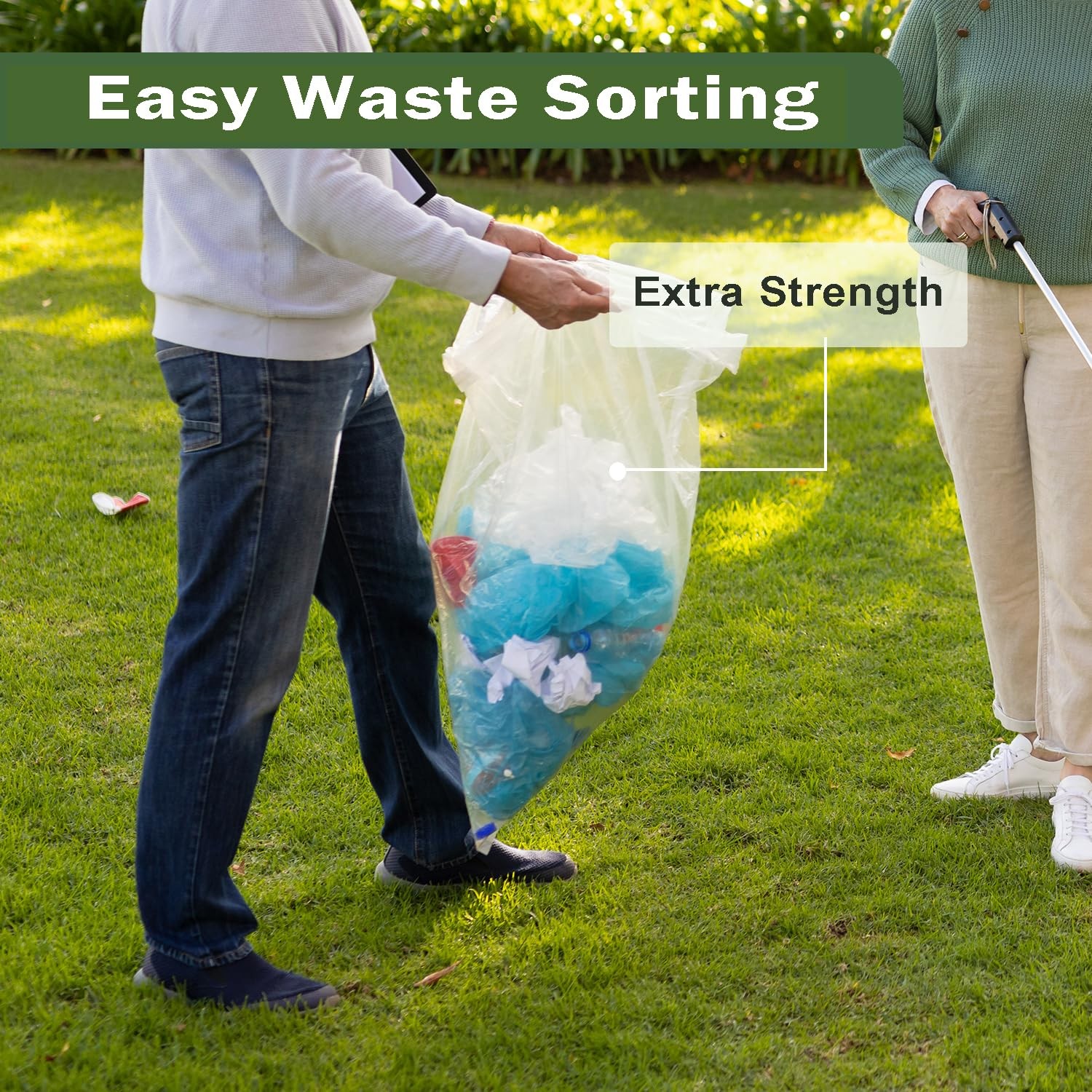 Jaoul 13 Gal Tall Kitchen Trash Bags Extra Strong 0.97 Mil Thick 260 Count
