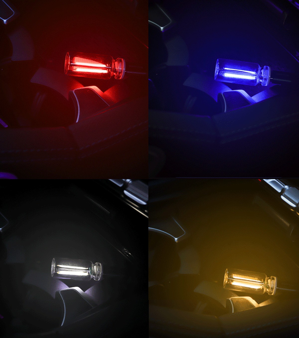 1PCS Purple Touch Control Car USB LED Light Atmosphere Night Light Dimmable New