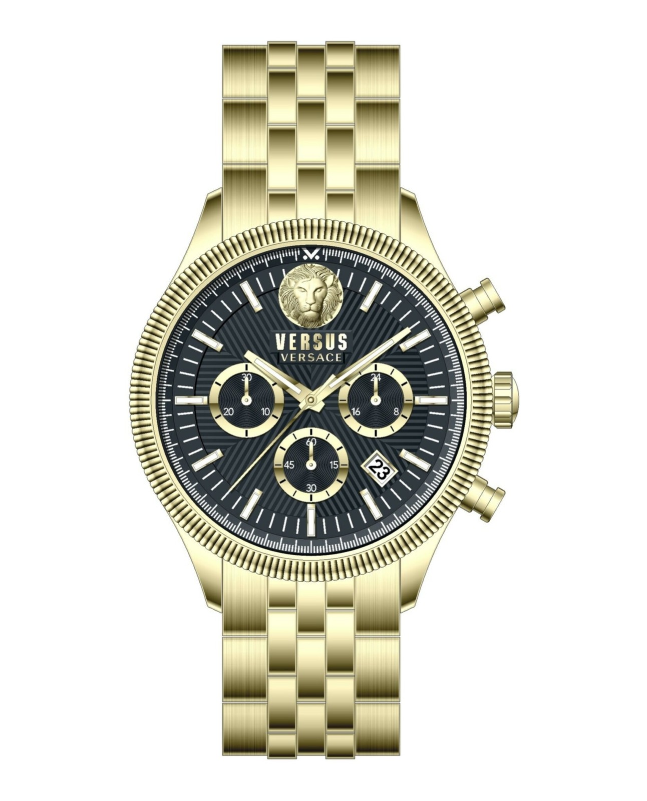 Versus Versace Mens  Gold 44mm Bracelet Fashion Watch VSP971021