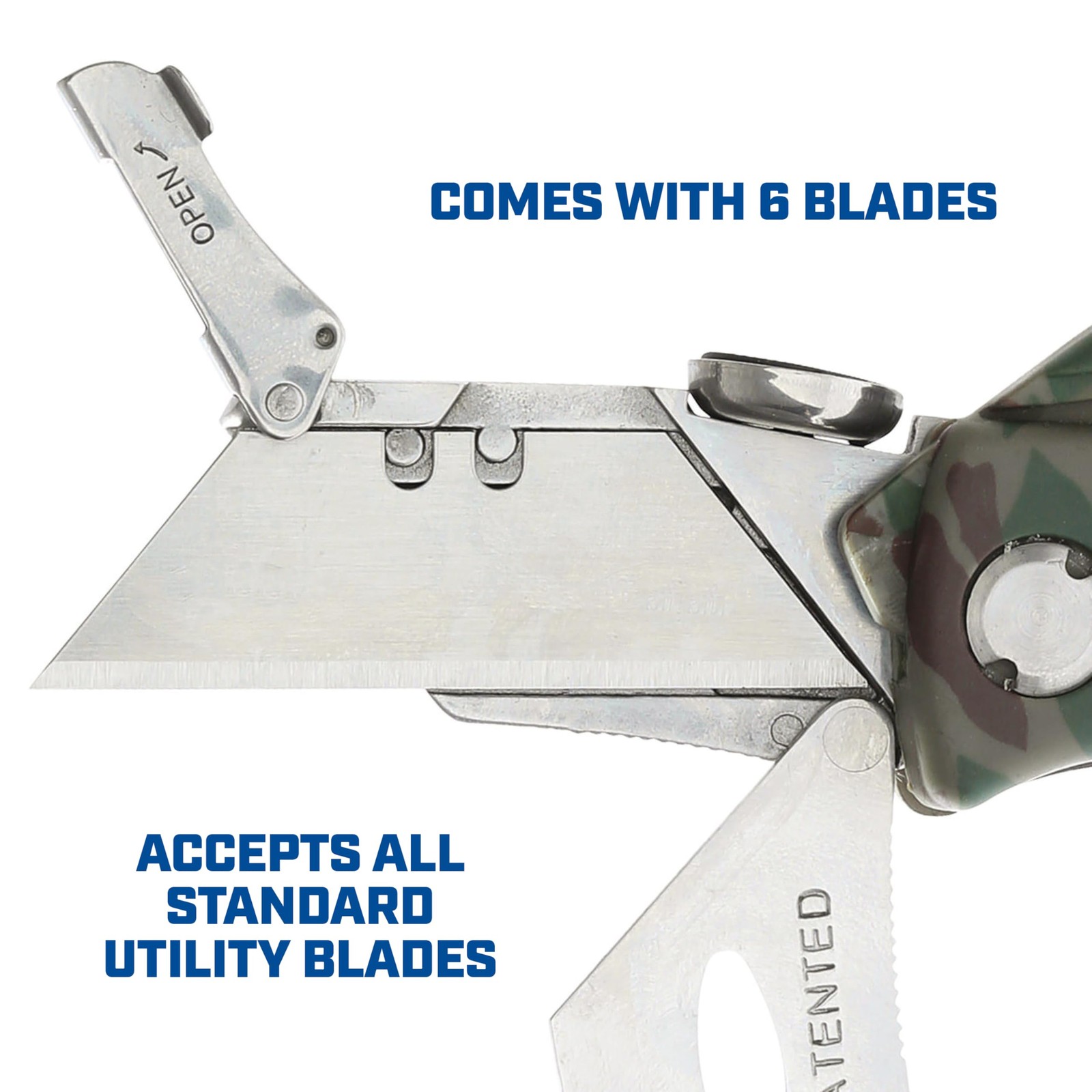 Utility Knife with 5 Utility Knife Blade Storage Compartment