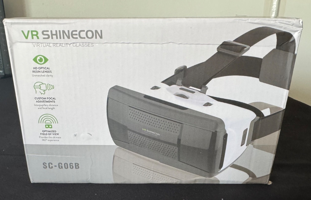NEW In-Box VR Shinecon Virtual Reality Glasses SC-G06B HD Optical Resin Lenses
