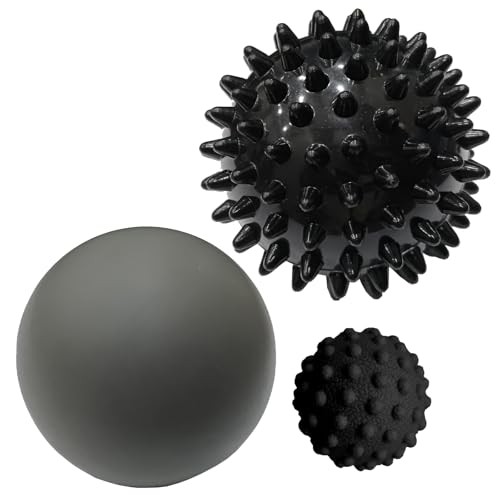 3PCS Firm Massage Lacrosse Balls for Myofascial Release, 3 Style Massage Ball