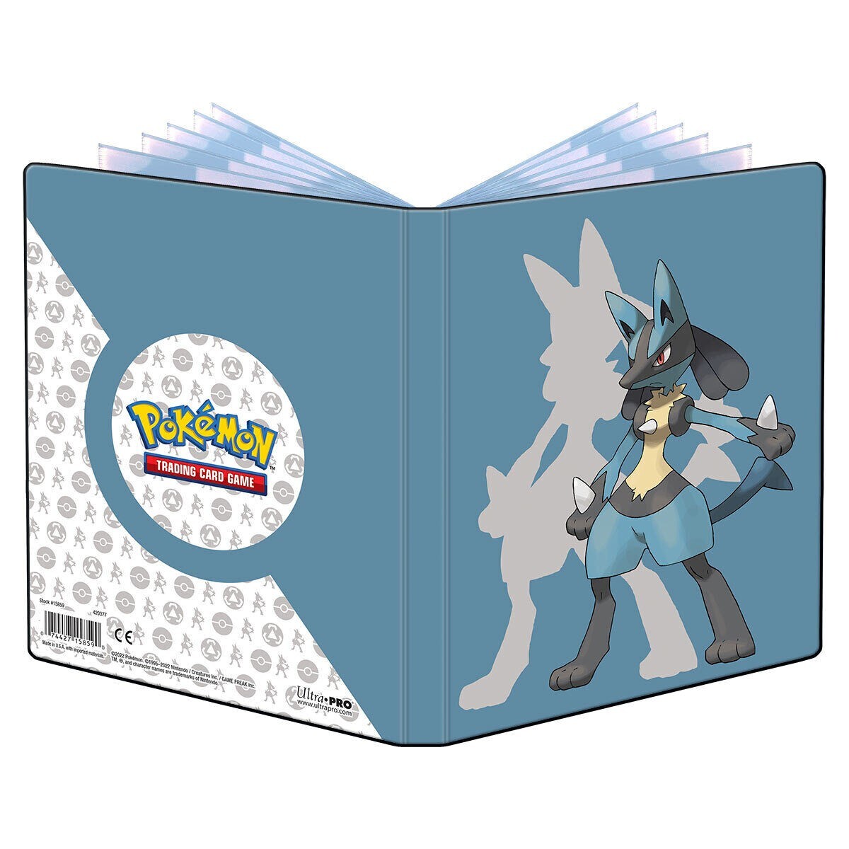 Pokemon Lucario 4 pocket portfolio binder holds 40-80 cards Ultra Pro 2022