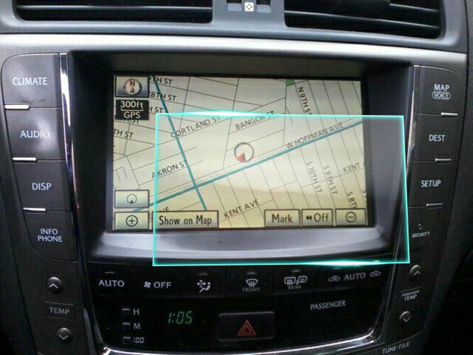 Crystal Clear Screen Protector for 2011 Lexus IS250 Vehicle Navigation