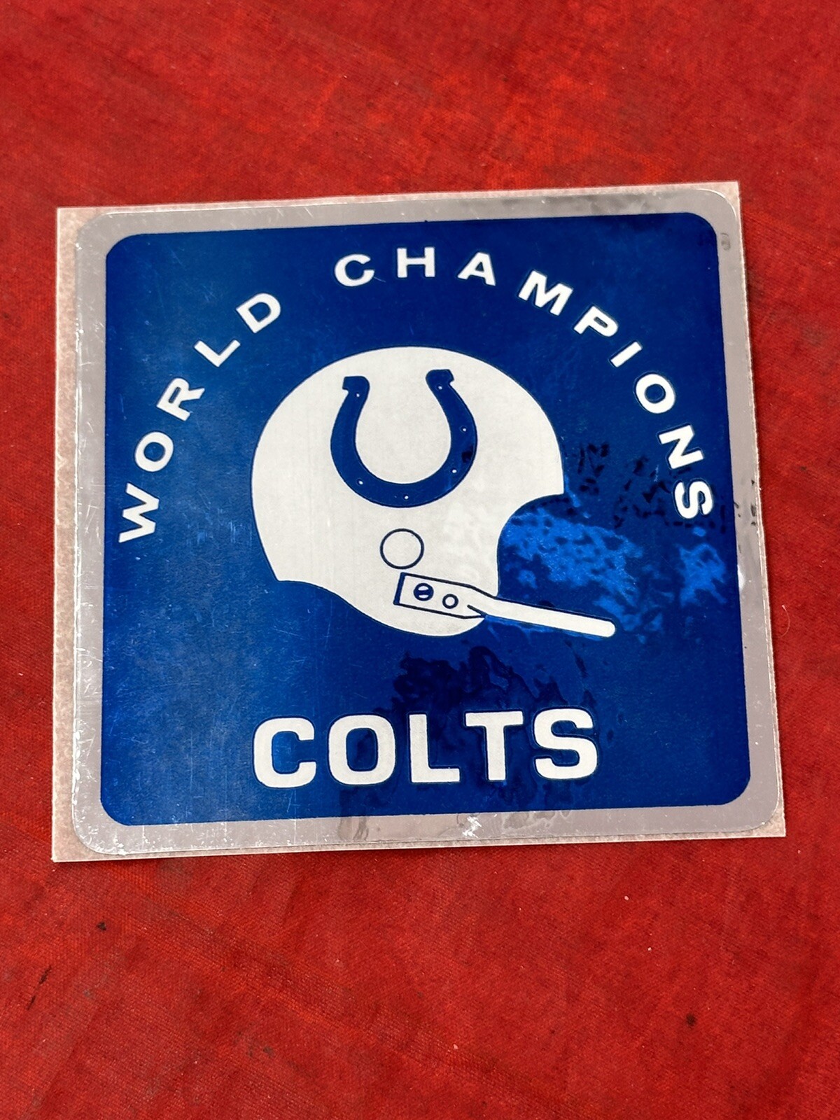 1970 VTG NFL Baltimore Colts World Champion Foil Stickers Decal NOS Super Bowl V