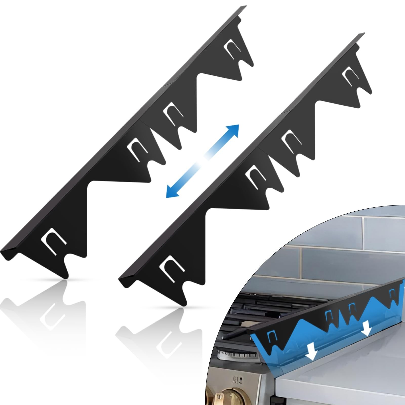 Stainless Steel Stove Gap Covers (2 Pack), Stove Gap Filler, Stove Counter Ga...