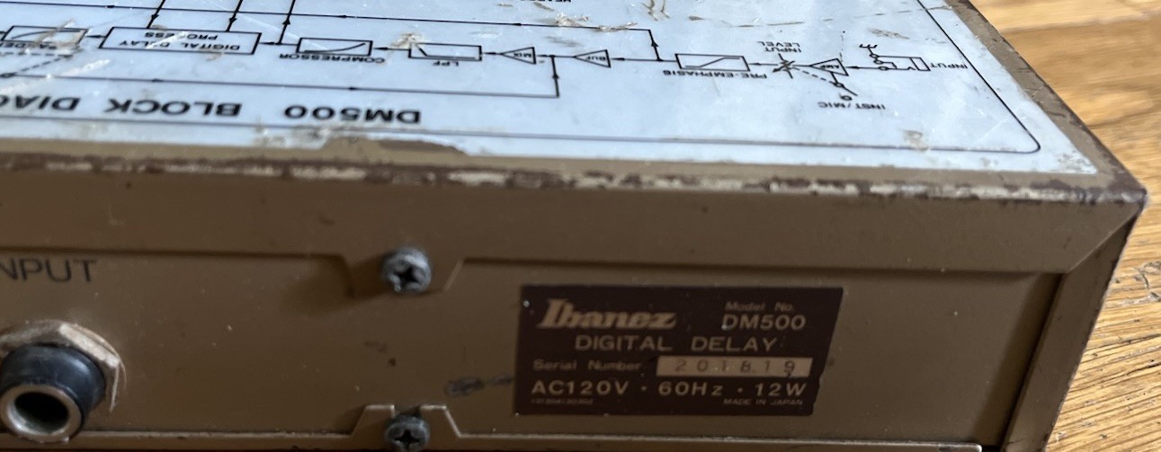 Ibanez DM500, Digital Delay, Vintage Rack