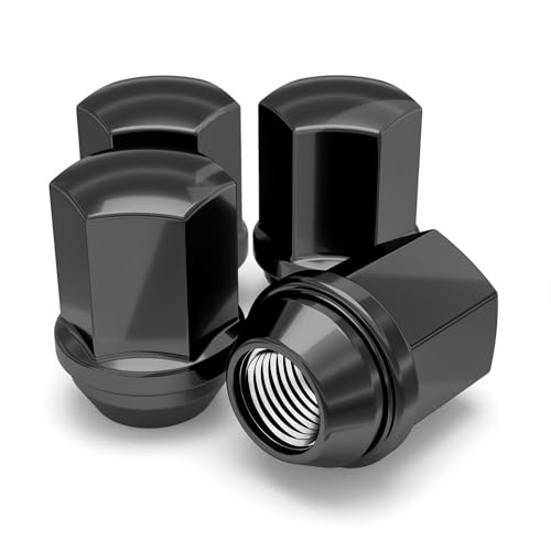 9/16"-18 Lug Nuts for Select Dodge and Ram, Factory Style Solid Piece (Black