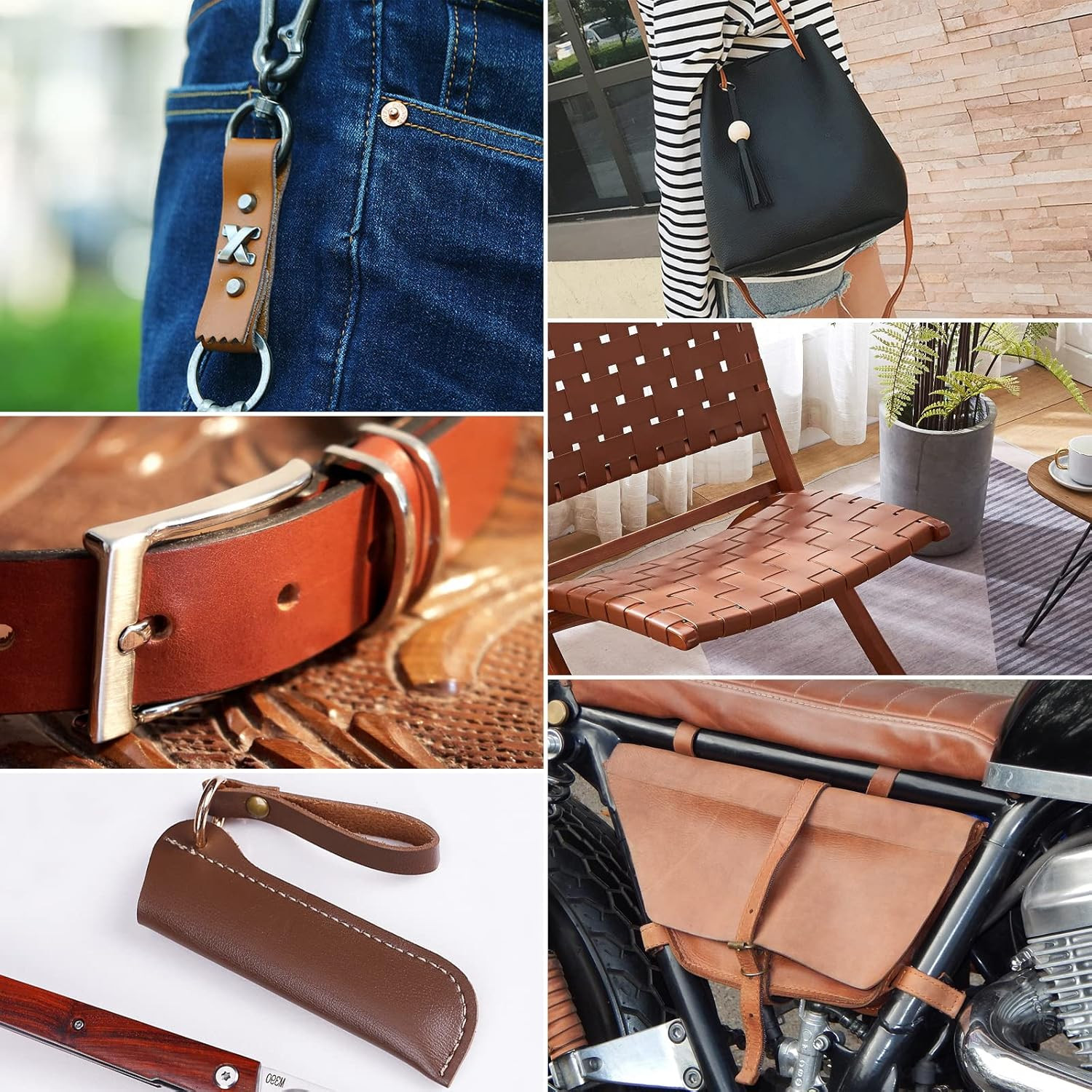 Leather Strap 1 Inches Wide Flat Leather Straps for Crafts, Full Grain Oil Tan L