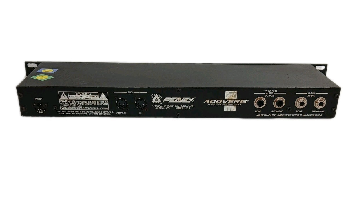 Peavey AddVerb III 3 Digital Studio Effects Processor POWERS ON *UNTESTED* READ