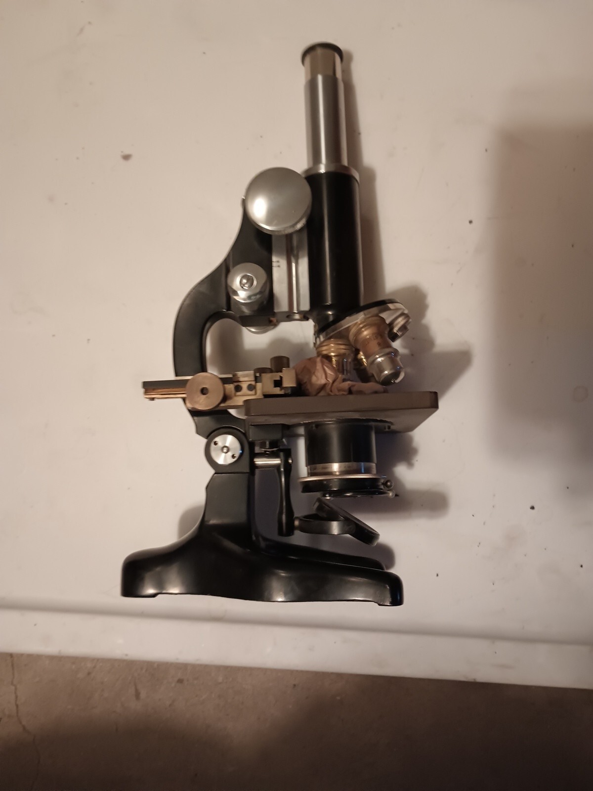 Vintage laboratory microscope KOSMOS STUTTGARD Model 2106 Germany.