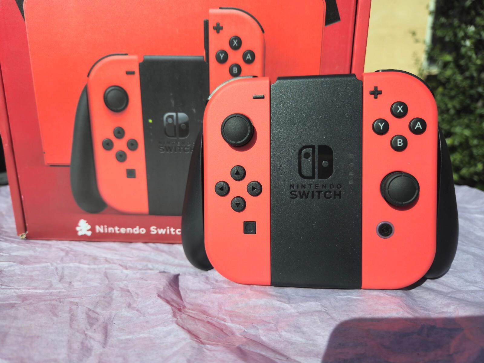 🎮 Mario Red Joy-Con's ONLY Controller Grip Straps Nintendo Switch OLED GENUINE
