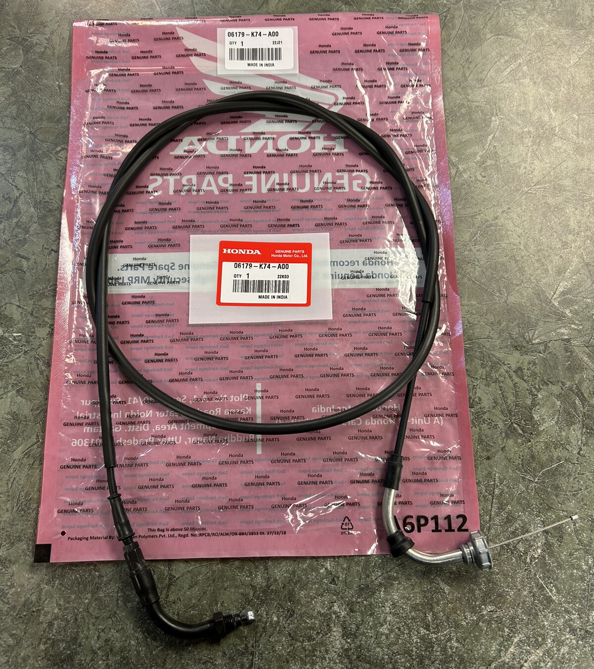 2022-2024 Honda Navi NVA110B Throttle Cable Genuine OEM Honda 06179-K74-A00