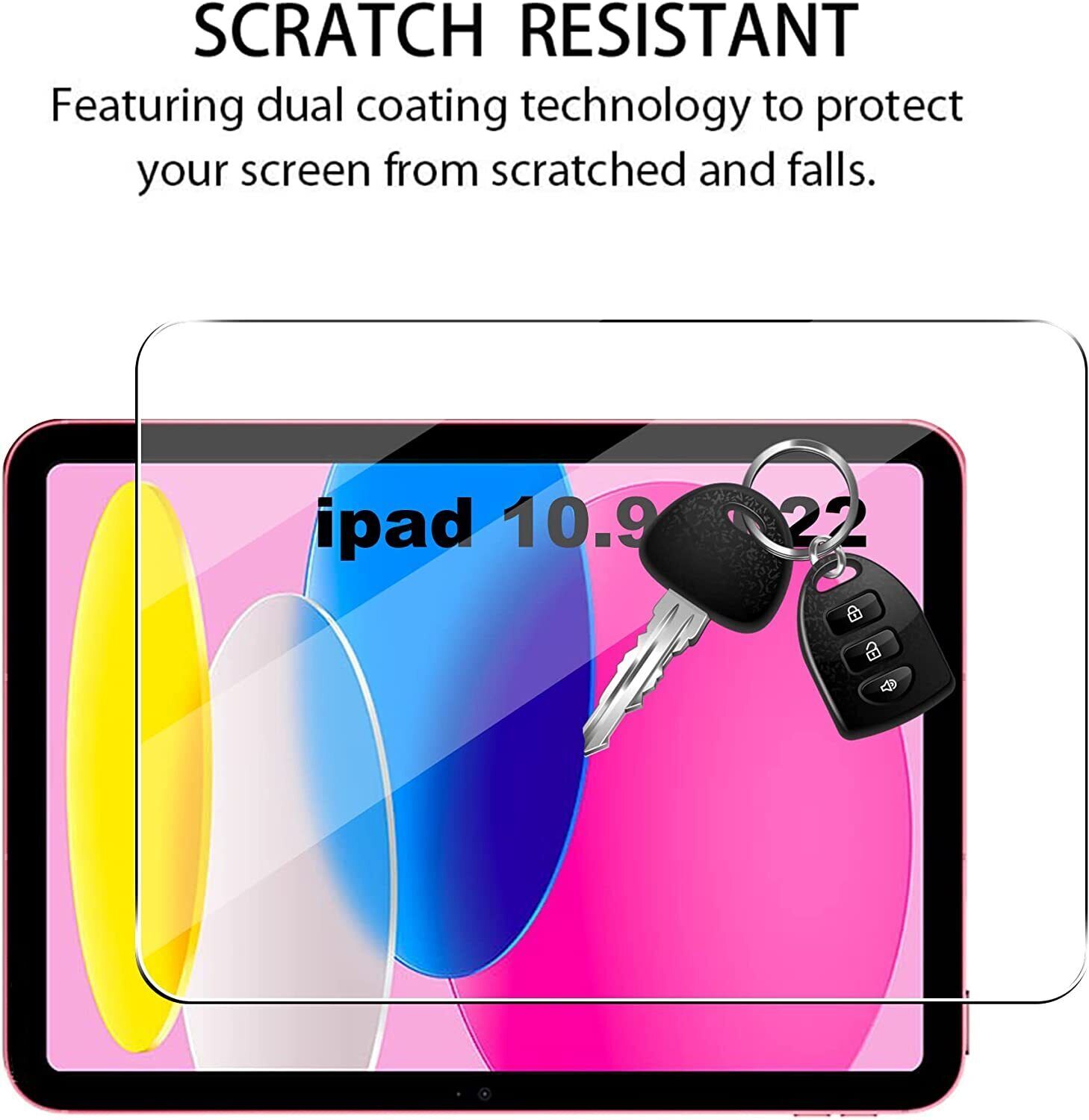 For iPad 10 (2022) 10.9 inch (10th Generation) Tempered Glass Screen Protector