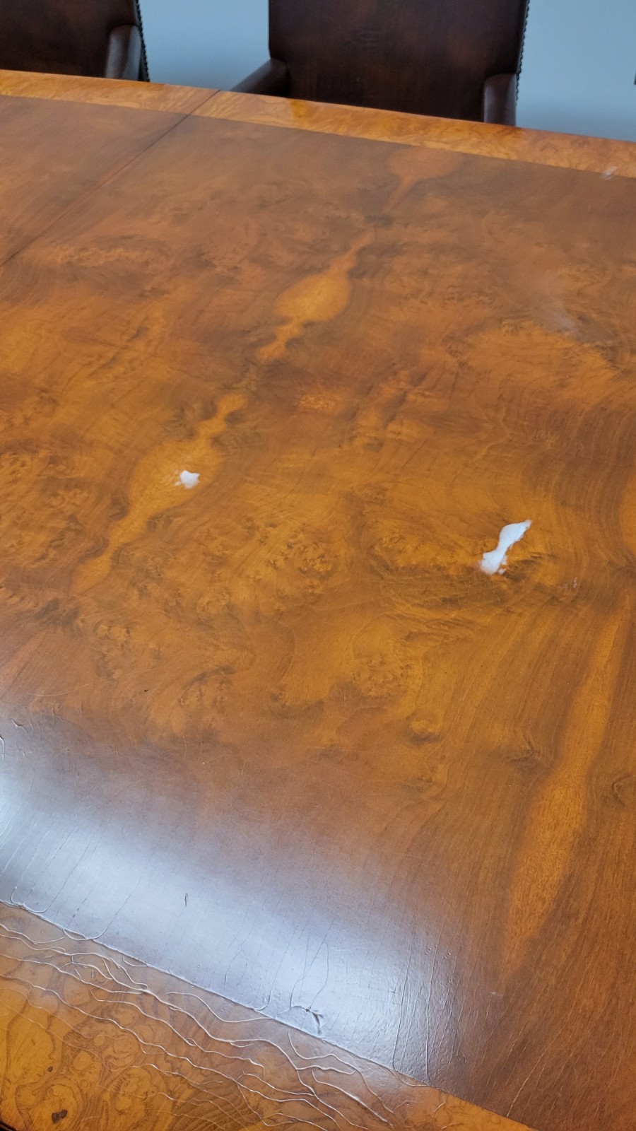 Large Handcrafted Wood Triple-Pedestal Conference Table