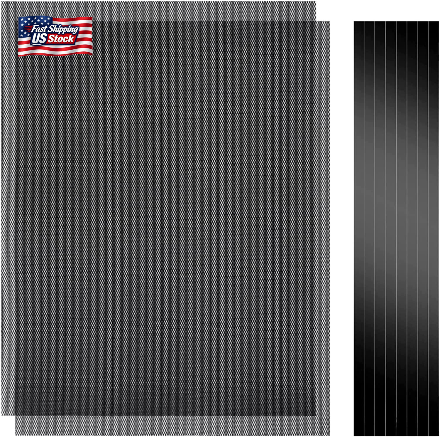 400X300Mm DIY PC Case Dust Mesh Filter, 2Pack PVC Dustproof Mesh Filter Cover wi