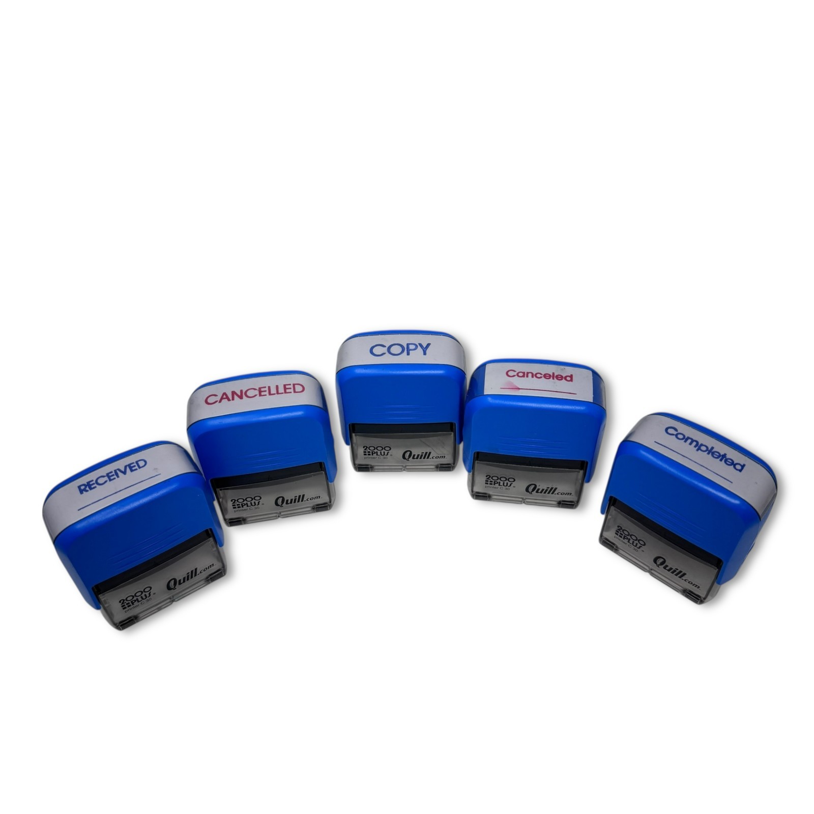 5xSelf-Inking Office Stamps Set - COPY, CANCELED, CANCELLED, RECEIVED, Completed