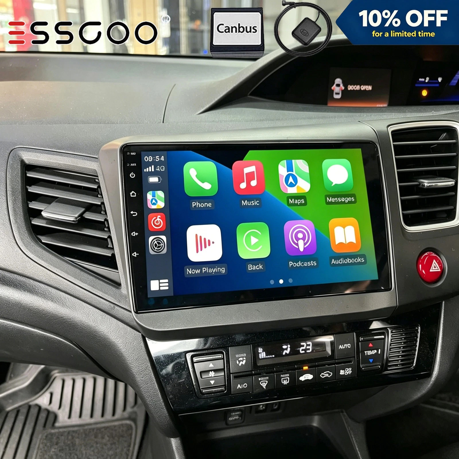 Apple Carplay For 2012-2015 Honda Civic Car Stereo Radio Android 16 GPS Navi SWC